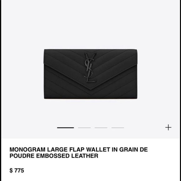 YSL MONOGRAM LARGE FLAP WALLET - Picture 1 of 3